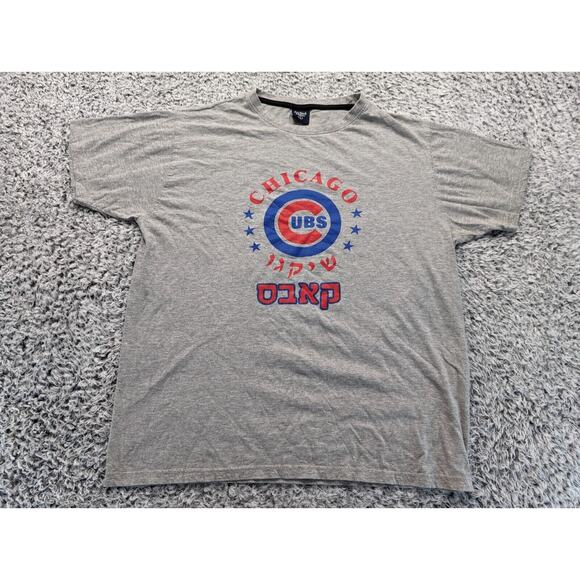 Chicago Cubs Shirt Men Large Gray Short Sleeve MLB Baseball Graphic Tee Casual - Picture 1 of 6